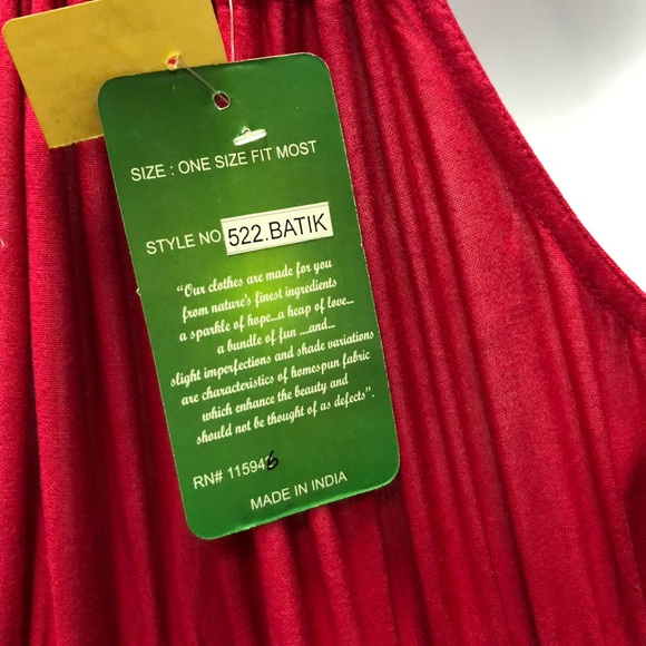 NWT Cherry Red Batik Dress - Picture 3 of 7